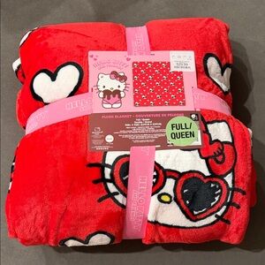 Hello Kitty Vibrant Red Heart Blanket